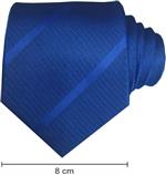 Plain Satin Striped Ties - Royal Blue